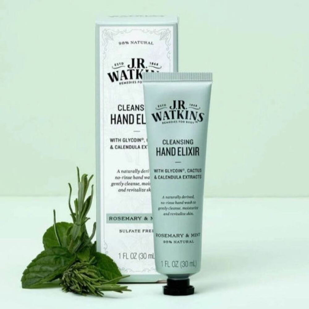 Lot Of 2 J.R. WATKINS Rosemary Mint Cleansing Hand Elixir (1 fl oz / 30 mL)
